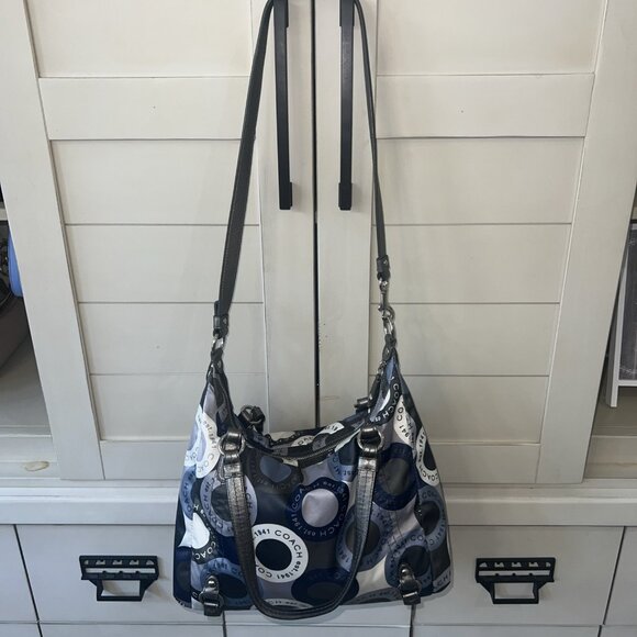 Coach Print Sateen Alexandra Satchel Crossbody Handbag - Picture 2 of 11